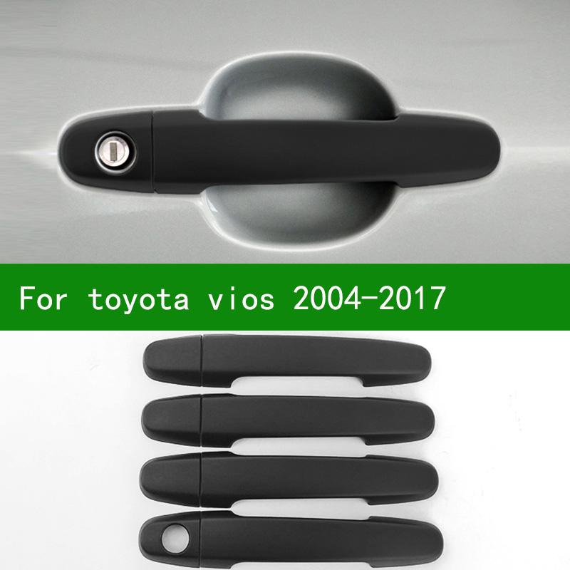 ДЛЯ 2004-2017 TOYOTA VIOS черная накладка на дверную ручку автомобиля 2005 2006 2007 2008 2009 2010 2012 2013 2014 2015 2016 2017