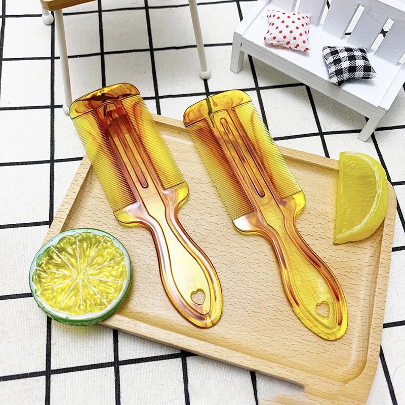 Высококачественный двухсторонний гребень от вшей с ручкой, мелкий зуб, гребень для удаления блох, удаление перхоти для инструментов для укладки