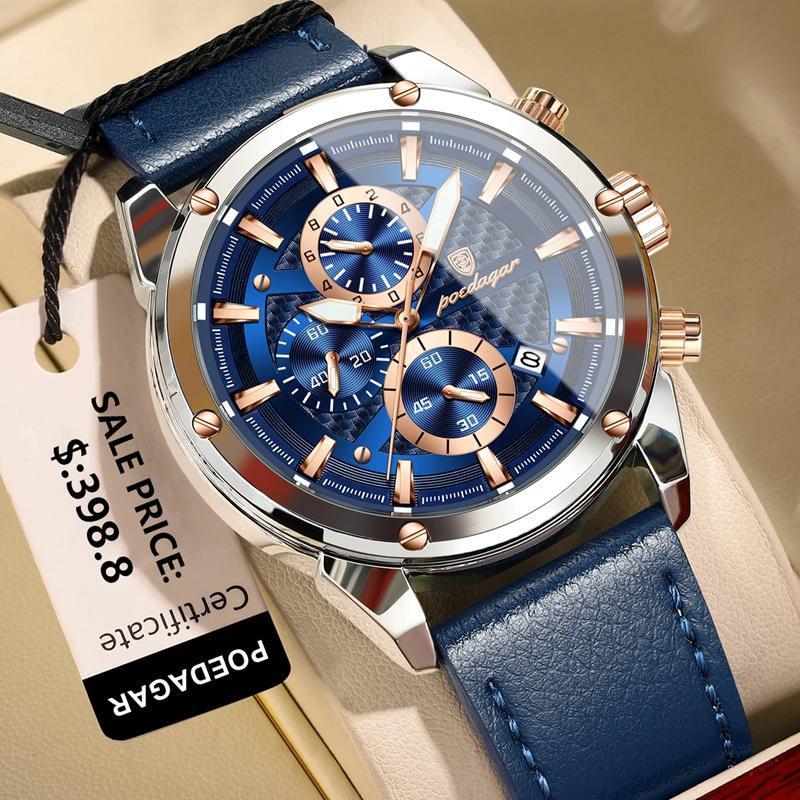 Многофункциональные мужские часы с хронографом и календарем Three Eye, новые повседневные и модные кварцевые часы