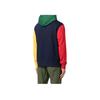 Polo Ralph Lauren FW22 Свитшот мужской с капюшоном и длинными рукавами свободного кроя с прямыми штанинами, с принтом мультяшного медведя в стиле колор-блок, синий 710853351-003
