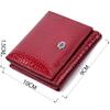 Compact Wallet for Women Made of Genuine Patent Leather ST Leather 22687 Red