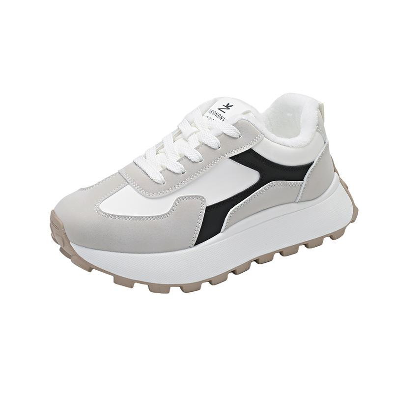 Women's Chunky Platform Snow Boots With Faux Fur Lined Winter Warm Outdoor Walking Shoes Casual Lace-Up Anti-Slip Workout Running Sneakers for Women