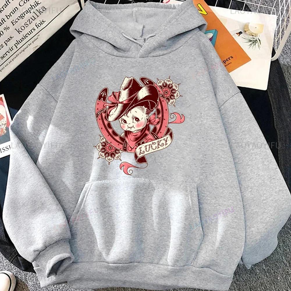 Kewpie Printed Hoodie Comfortable Personality Autumn and Winter Warm Suitable for Daily Activities Support Dropshipping