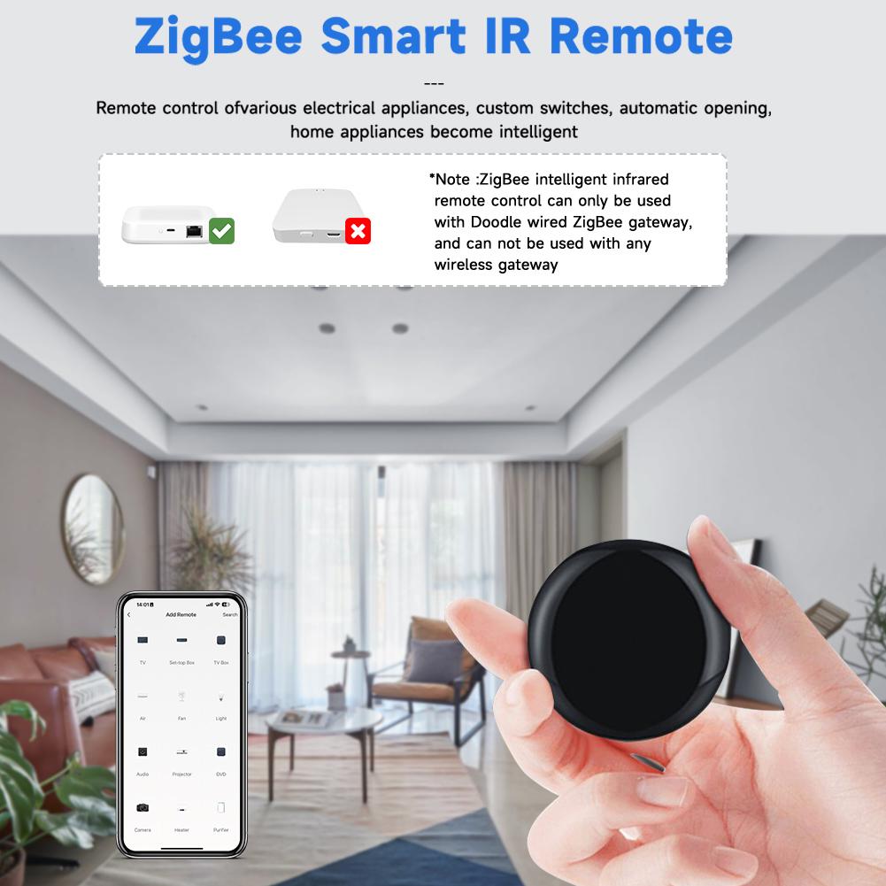 Для инфракрасного пульта дистанционного управления Zigbee с простой установкой и доступом через приложение