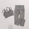 Suit for Women, Two-Piece Running Training Set, European and American Style Yoga Straps, Beautiful Back Design, Fitness High-Waisted Peach Pants