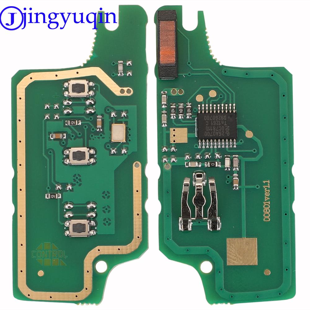 Jingyuqin Remote ASK/FSK Автомобильный ключ-панель для Peugeot 207 307 308 407 607 807 Для Citroen C2 C3 C4 C5 C6 CE523 CE536 7941 7946 ID46