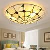 Garden Ceiling Lamp Colored Glass Living Room Bedroom Round Lamp