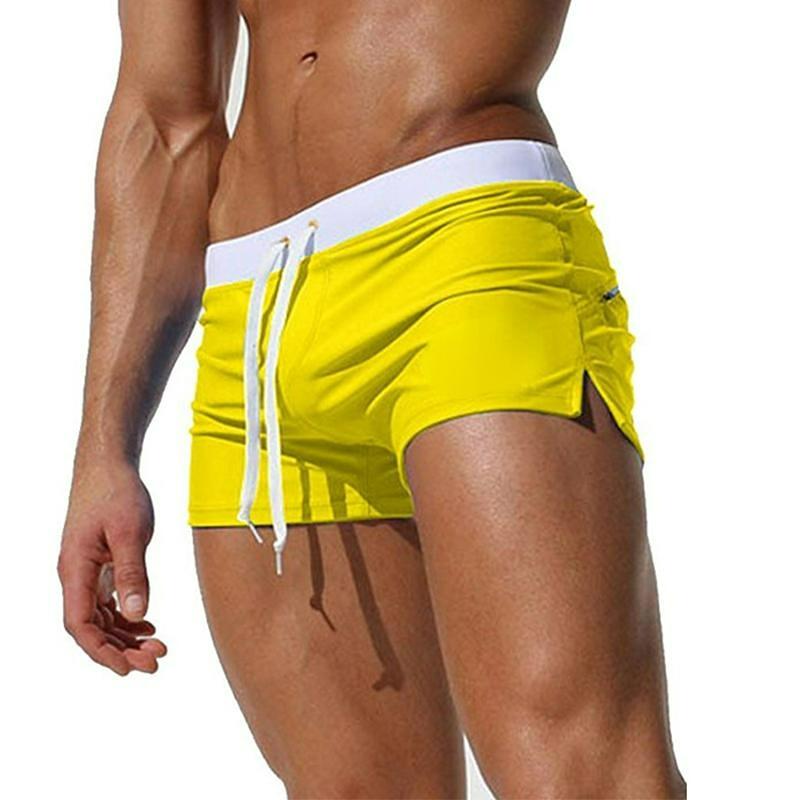 Europe and The United States Fashion Men's Beach Pants Breathable Shorts Quick Drying Pants Flat Corner Beach Pants Swimming Trunks