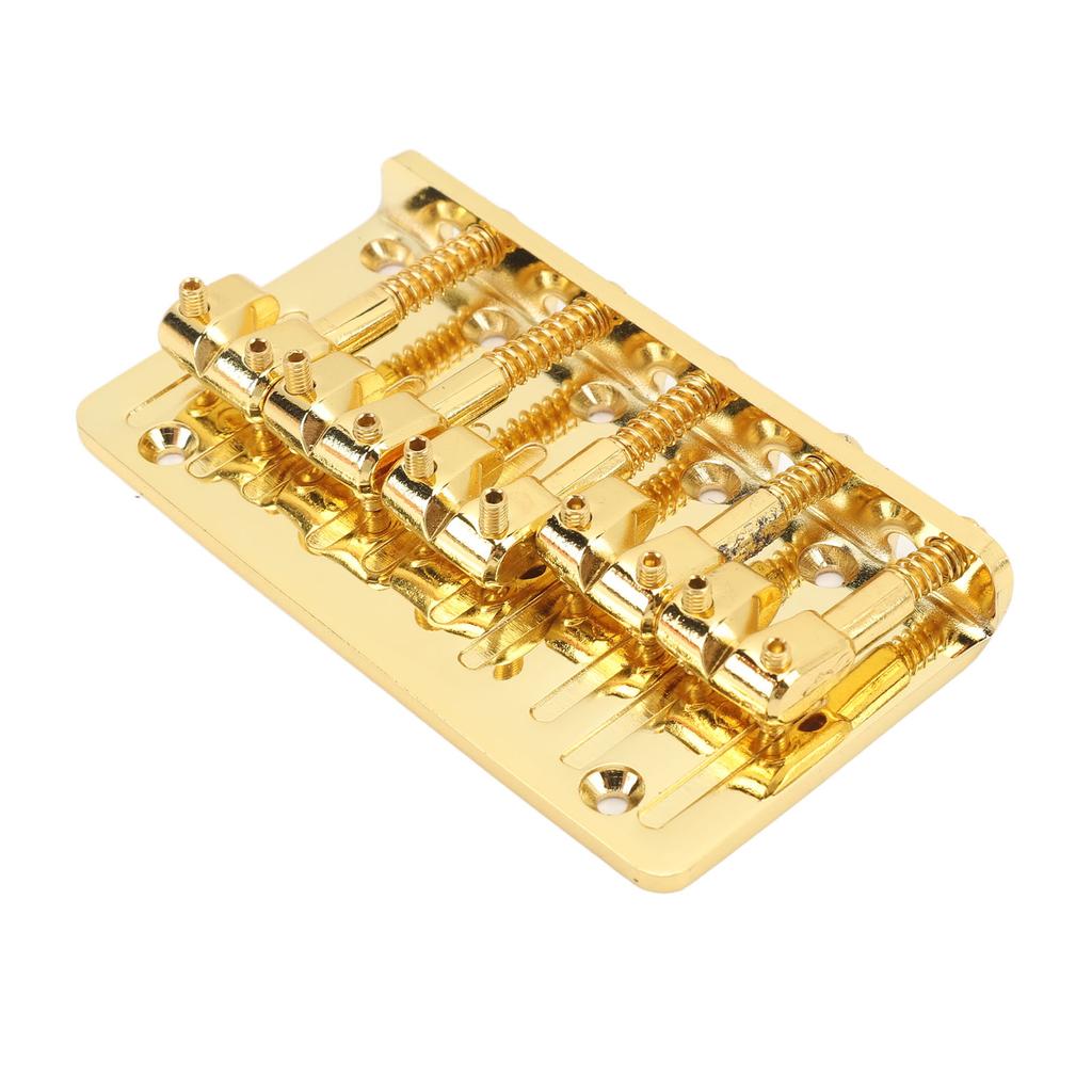 5 String Bass Bridge Adjustable Saddle Zinc Alloy Exquisite Retro Electric Bass Guitar Bridge Gold