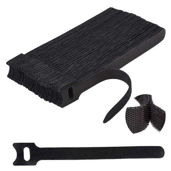 50/100Pcs Reusable Cable Ties Heavy Duty Multi-Purpose Headphones Audio Computer Phone Charging Cable Tie Wraps Fastening Straps