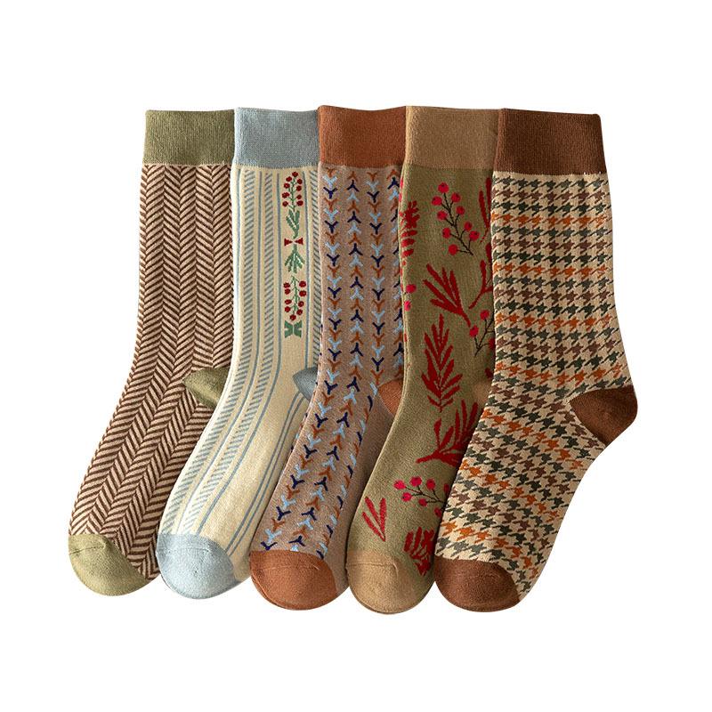 Retro Midcalf Womens Ruffle Japanese Socks Thick Warm Cotton For Autumn And Winter