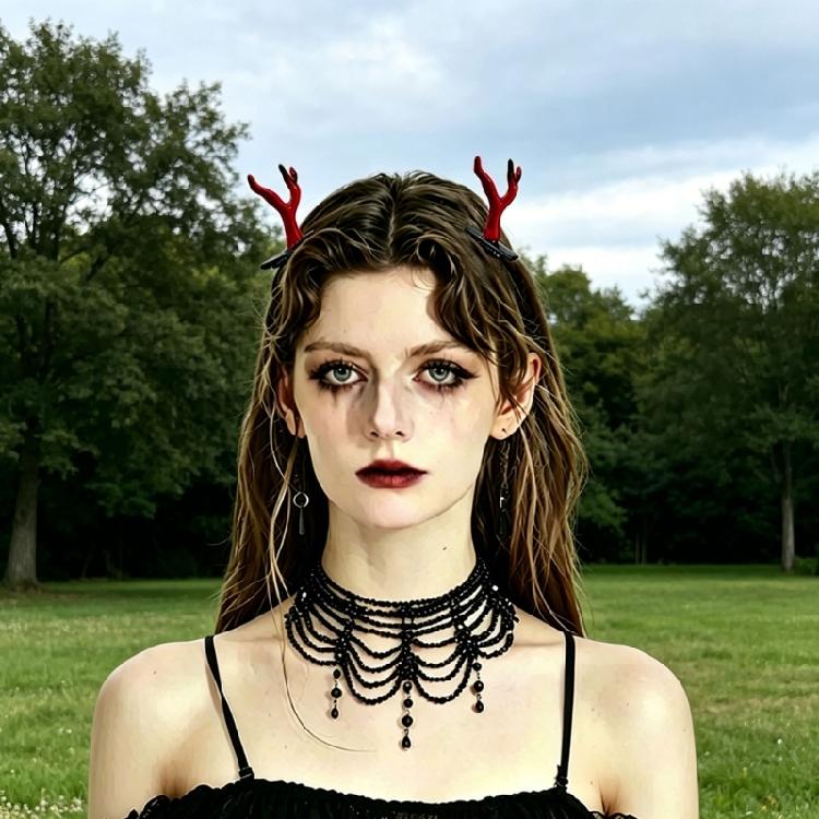 Набор из 2 шт. Металлическая заколка для волос из смолы, головной убор, особенность: Загадочный рог оленя, идеально подходит для фестивальных собраний