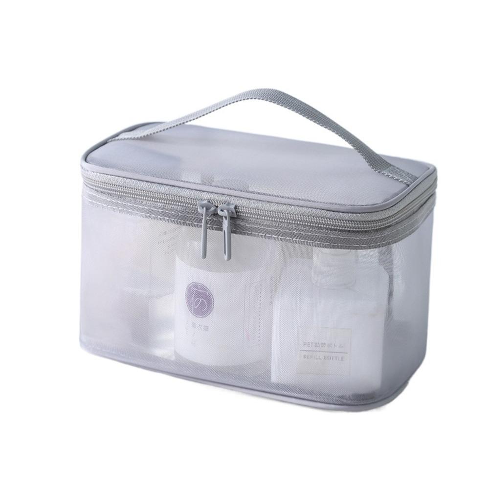 1/2/3 Layers Mesh Cosmetic Bags Zipper Perspective Makeup Bag Casual Cosmetic Storage Bag Women