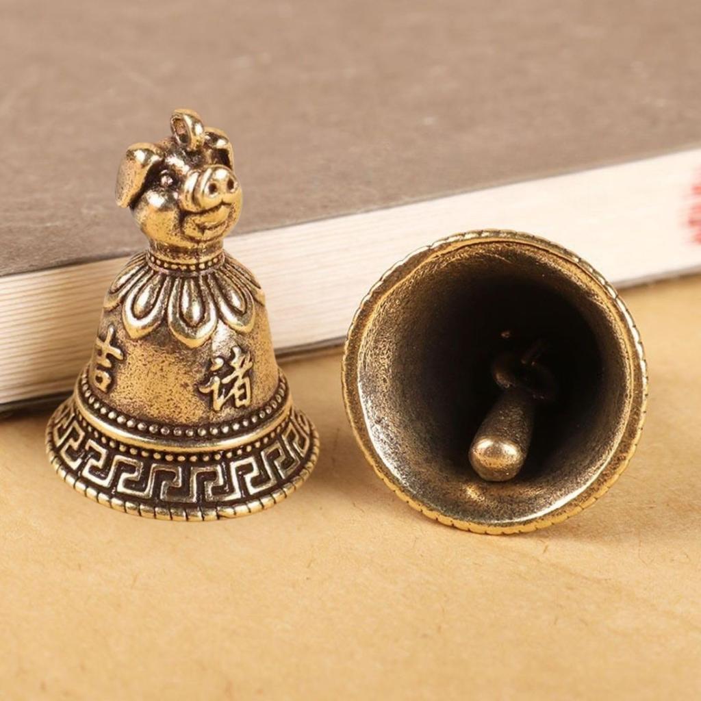 SCGEHA Колокольчик-хранитель 12 Знаков Зодиака Брелок Латунный Подвес Харлей Утренний Тигр Собака Зодиак (Кабан)