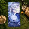 Игровое полотенце G-Genshin I-Impact, Пляжное полотенце, Быстросохнущее, Впитывающее банное полотенце для плавания, спортзала, кемпинга, отдыха на природе, горячее