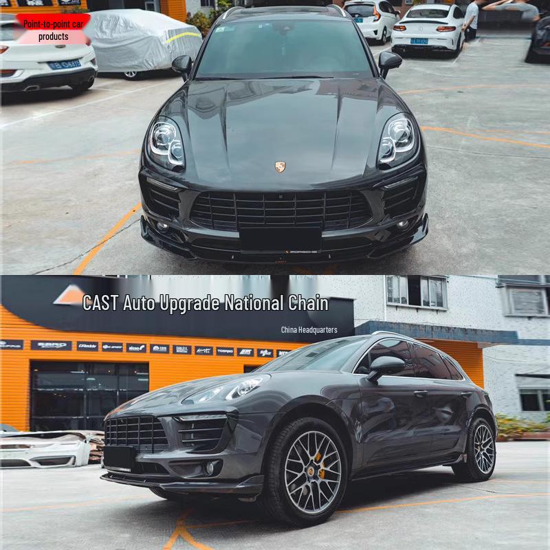 Совместимо с Porsche Macan 14-17 Комплект обвеса CMST из углеродного волокна: Передний и задний спойлеры, Заднее антикрыло, Крыло.