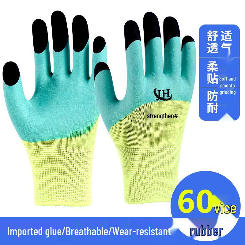 Durian Peeling Gloves: Waterproof, Anti-Cut, Anti-Stab, Non-Slip, Thickened Rubber Coating.