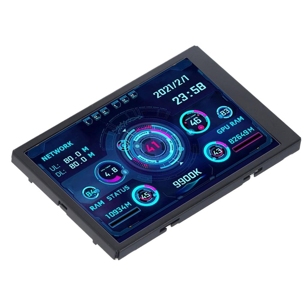 3.5in Display Screen Monitor Set 360 degrees Rotatable IPS Full View Angle Monitor for ITX Chassis