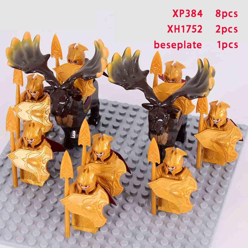 8 шт./лот эльфы солдат орки армия фигурки LOTR доспехи стража воин лучник средневековые рыцари строительные блоки кирпичи игрушки подарки