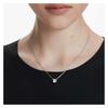 Swarovski Stilla Attract Square Synthetic Cubic Zirconia Pendant Rhodium Plated Necklace Women's Silver 5701903