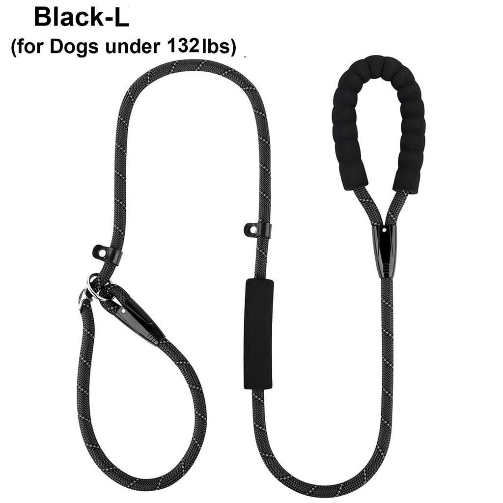 Поводок из веревки и ниток, прочный, не скользящий, с мягкой подкладкой для дорожного движения, поводок для собак с двумя ручками