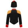 Girls Circus Ringmaster Costume Set with Jacket Hat Stand Collar Long Sleeve Fringe Epaulet