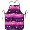 1pc Purple Starry Sky Cloud Humorous Design Apron, Sturdy And Easy To Clean, Adjustable Waist, Made of Polyester, Suitable for Cooking, Gardening, Fru