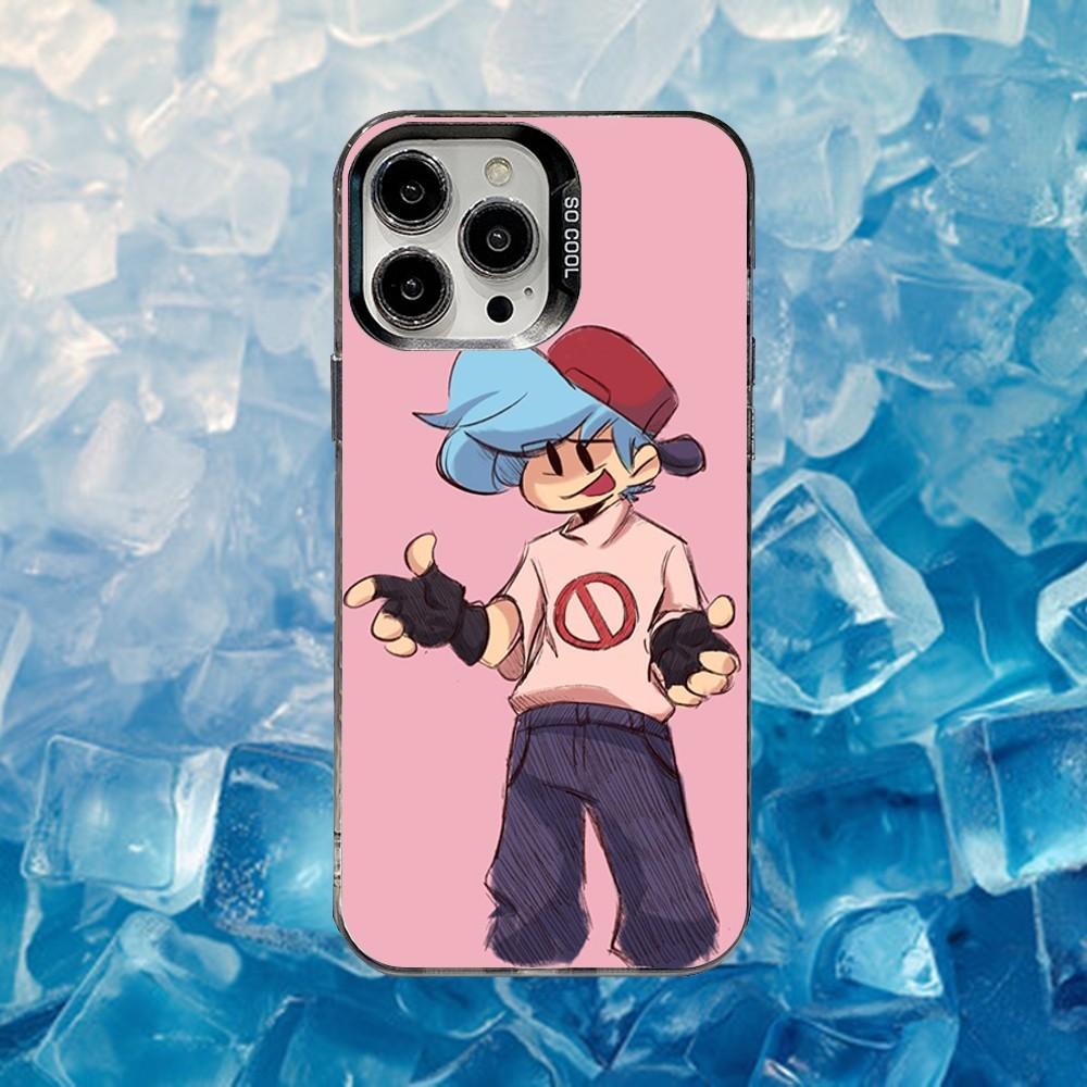 Чехол для телефона F-Friday Night Funkin Для iPhone 16,15,14,13,12,11,Mini,Pro,SE,MAX Белый Матовый Ударопрочный Чехол