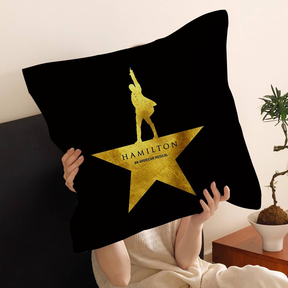 American Musical Hamilton Vintage Personalized Picture Text Home Decorative Pillows Household Gifts 45x45cm