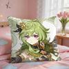Collei Genshin Impact Cushion Cover Square Short Plush Pillow Case Living Room Sofa Home Decor Funda X