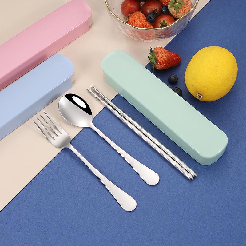 Портативный дорожный набор столовых приборов из нержавеющей стали Ложки Вилки Палочки для еды Наборы столовых приборов Кухонная посуда