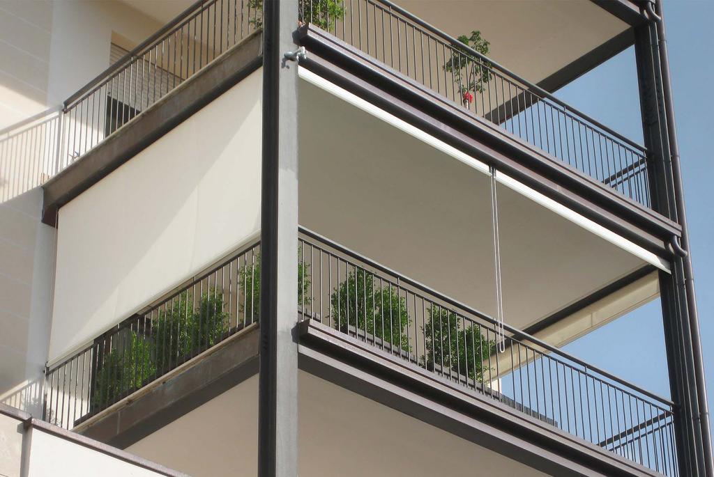 Balcony awning, external vertical roller blind, terrace cover, blackout