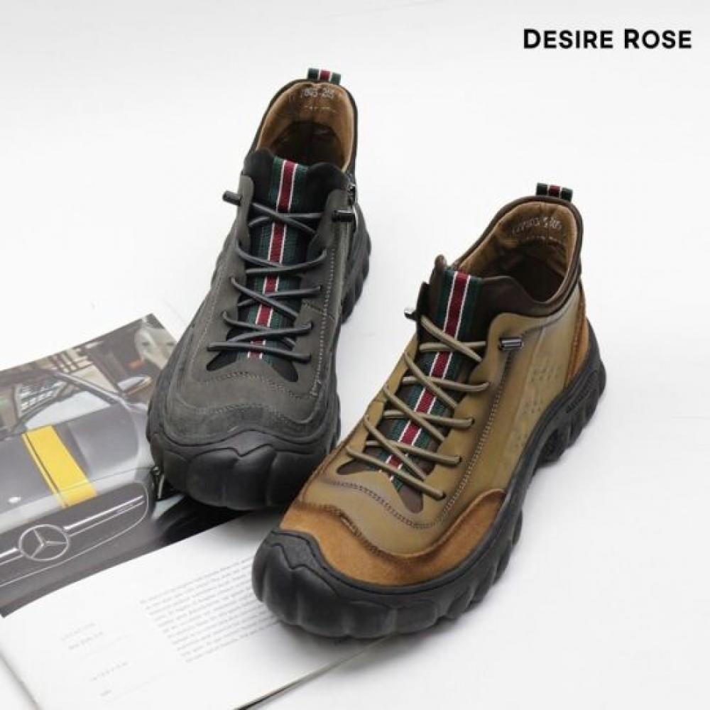 DeSire RoSe Men S Cowhide 4cm High Top SneakerS