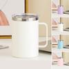 Stainless Steel Coffee Mug with Handle Sliding Lid Double Wall Vacuum Insulated Travel Tumbler Cup for Hot Cold Drinks Tea Splash-Free Sipping Cup