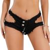 Women Low Waist Ripped Denim Shorts Super Short Panty Nightclub Girl Performance Hot Pants Jeans
