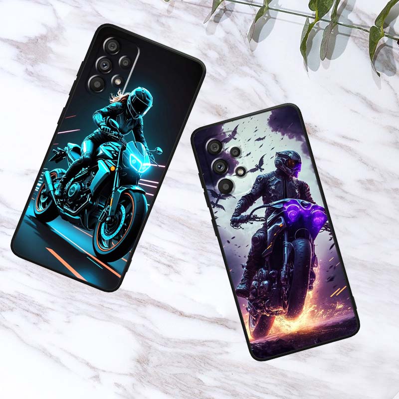 Модель Rider Cool Для Samsung A41 A35 A34 A33 A32 A25 A24 A23 A21s A06 A05 A04 A03 Note 10 20 Ultra 5G Черный Чехол