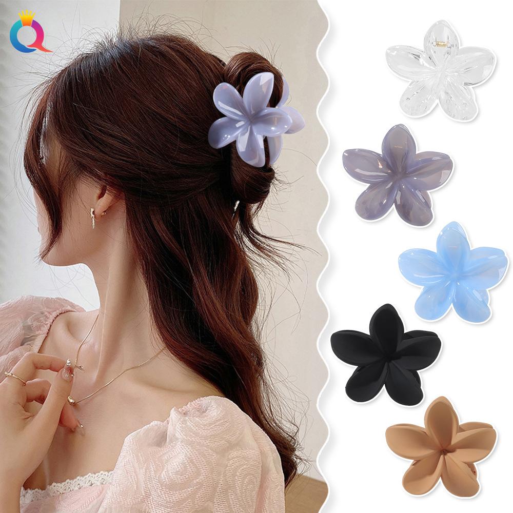 Fashion Bauhinia Egg Flower Hair Clip Back Head Bun Grab Clip Shark Hair Clip Accessories