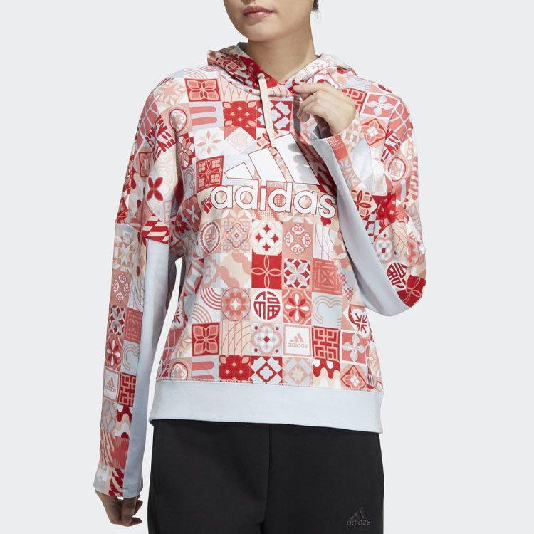 Adidas Sweatshirts Women's Red Hooded Moderate Regular HC2795