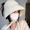 Bow Large-brim Bucket Hat Lightweight Sun-protection Hat Women Sunshade Fisherman Hat  Beach