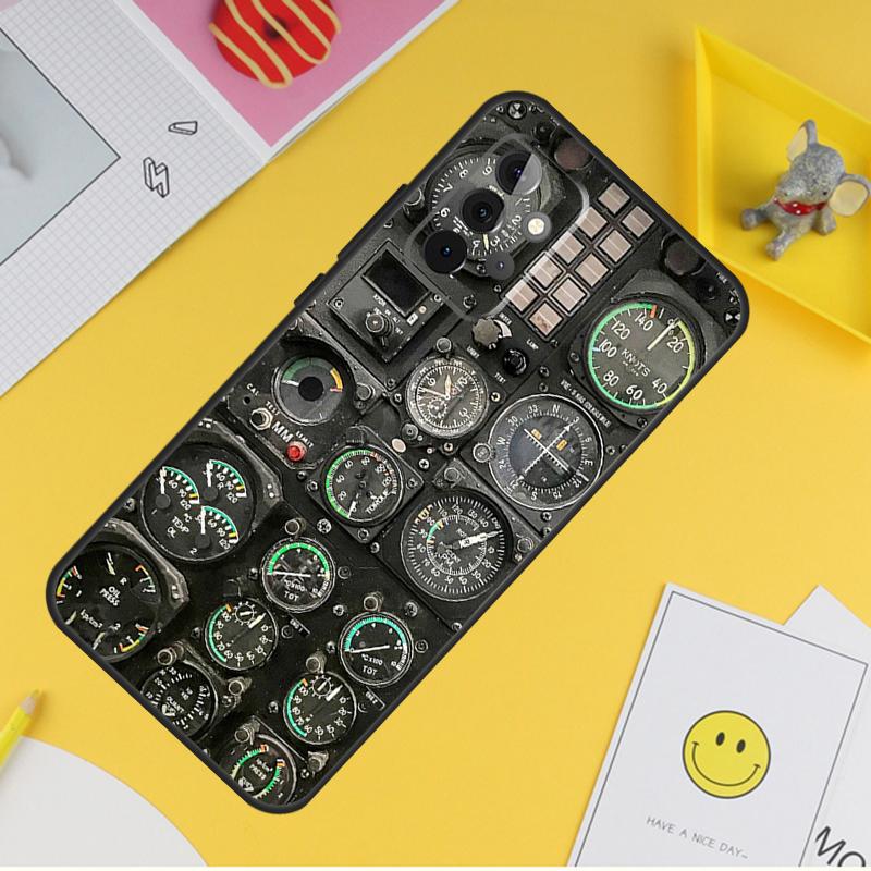 Flight Instruments Case For Samsung Galaxy A53 A33 A23 A13 A06 A56 A16 A36 A55 A35 A17 A54 A34 A14 A52 A32 A15