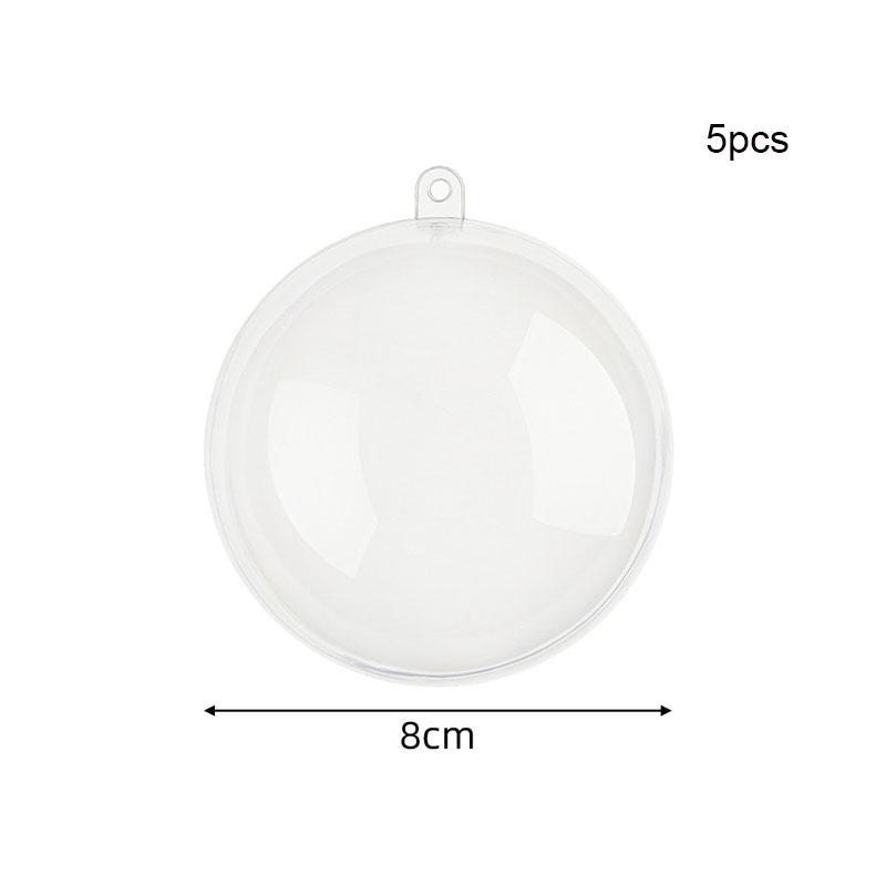 5 шт. 4/5/6/7/8 см прозрачные открытые пластиковые рождественские украшения шар прозрачный безделушка украшение подарочная коробка украшение для вечеринки