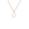 Stainless Steel Europe Ireland Map Necklace Pendant - Niche Design Clavicle Chain