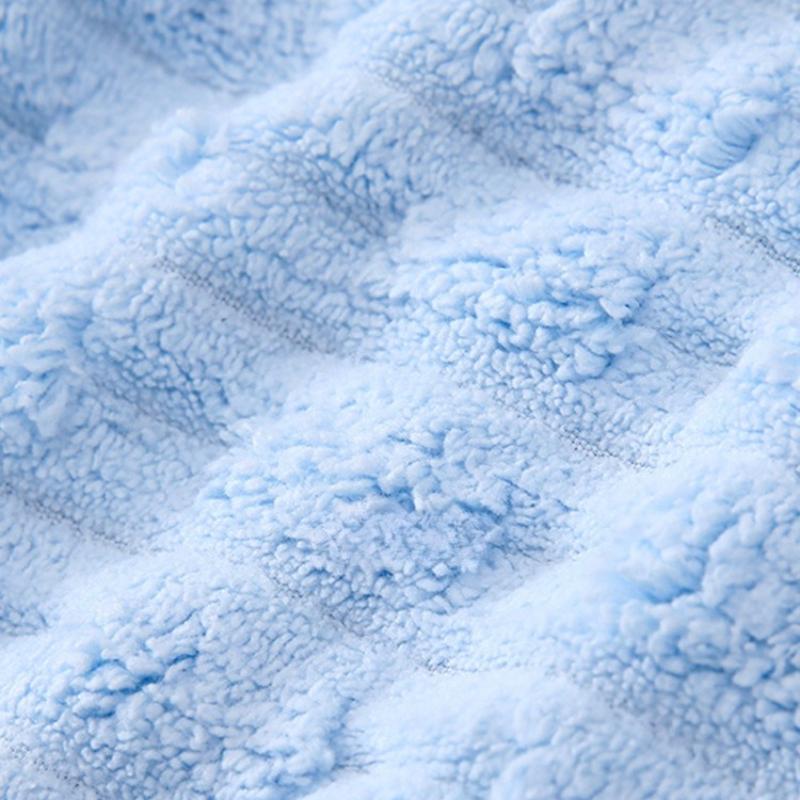 Solid Color Coral Fleece Absorbent Bath Towel Thick Durable Bathrobe for Household Use That Not Prone Shedding Hair Beauty Salon SPA Dry Hair Hat