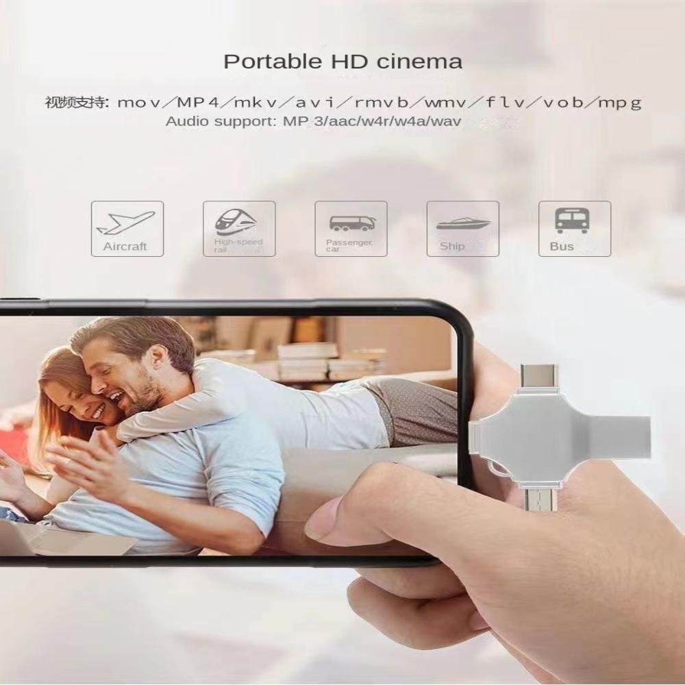 USB3.0 Высокоскоростной U-диск, двойного назначения для мобильного телефона и компьютера, Apple, Micro, Type-C Многофункциональный «четыре в одном»