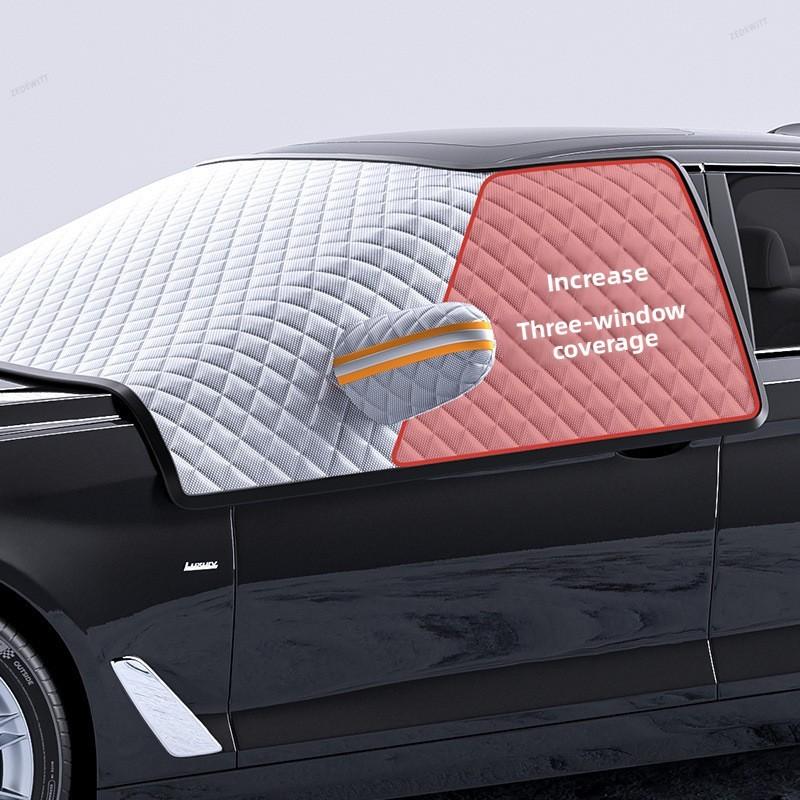 Xiaomi Трехслойное автомобильное ветровое стекло с защитой от мороза, снега, водонепроницаемое, солнцезащитное, чехлы на зеркала для уличного зимнего ухода за автомобилем