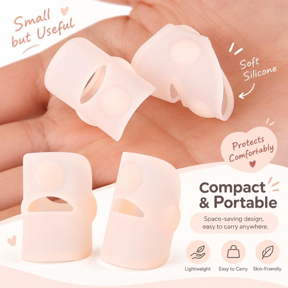 1 Pair Silicone Toenail Protector Sleeve Soft Toe Alignment Support Daily Foot Care