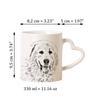 Pyrenean Mastiff, Mastín del Pirineo - cup with a dog, adorable cup with a heart-shaped handle, universal gift from the Art-Dog brand
