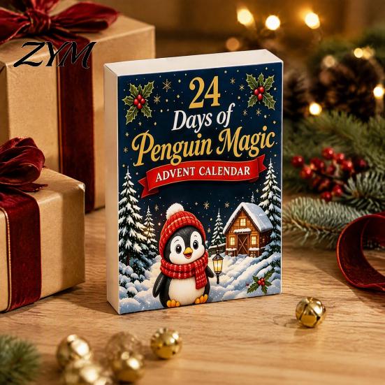 Desktop Festive Decorations Guinea Pig Advent Calendar, 24Pcs Acrylic 2D Ornament Set with Holiday Box for Teens Christmas Outfits, Tree Hanging