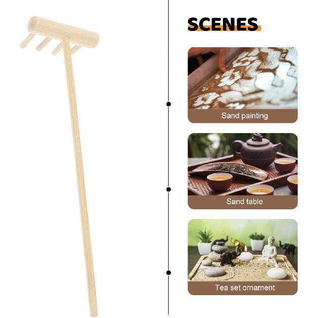 Sewroro Mini Zen Sand Rakes Miniatures 48 Pcs Zen Rake Mini Zen Garden Rakes Meditation Sand Desktop Sand Box Accessories Garden Rake Dining Table