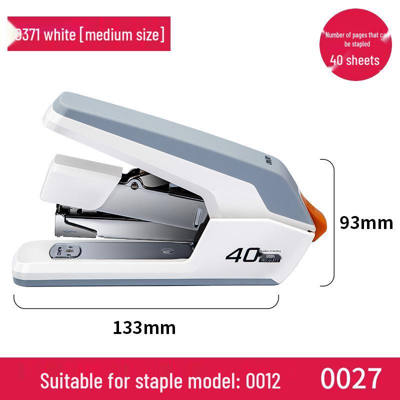 Deli Stationery Student & Office Labor-Saving Stapler, Large & Medium Sizes, Thickened Design